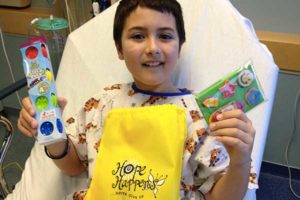 Message of Hope Foundation boy recipient of Happy Hope Bag
